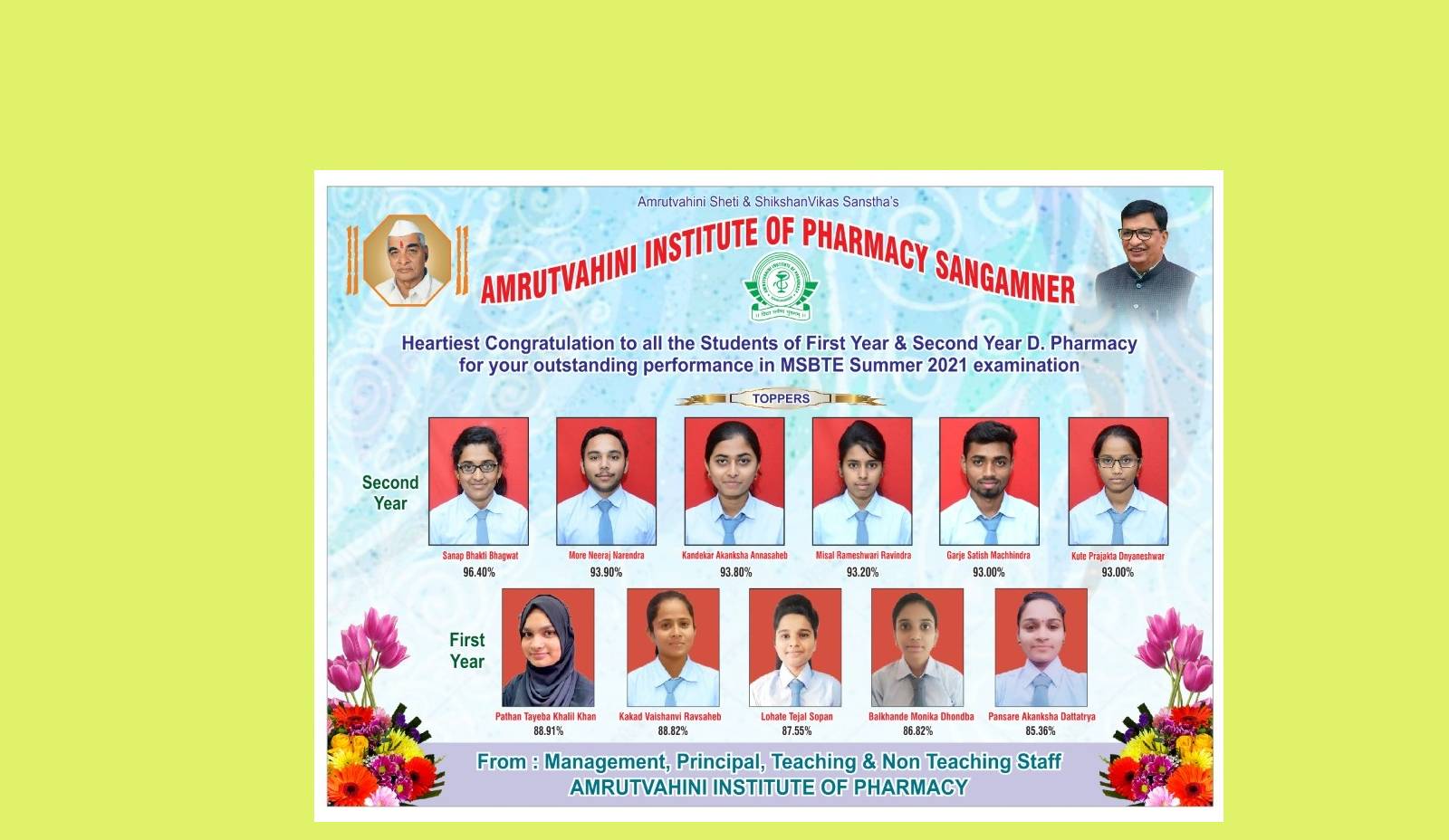 Amrutvahini Institute Of Diploma Pharmacy, Sangamner